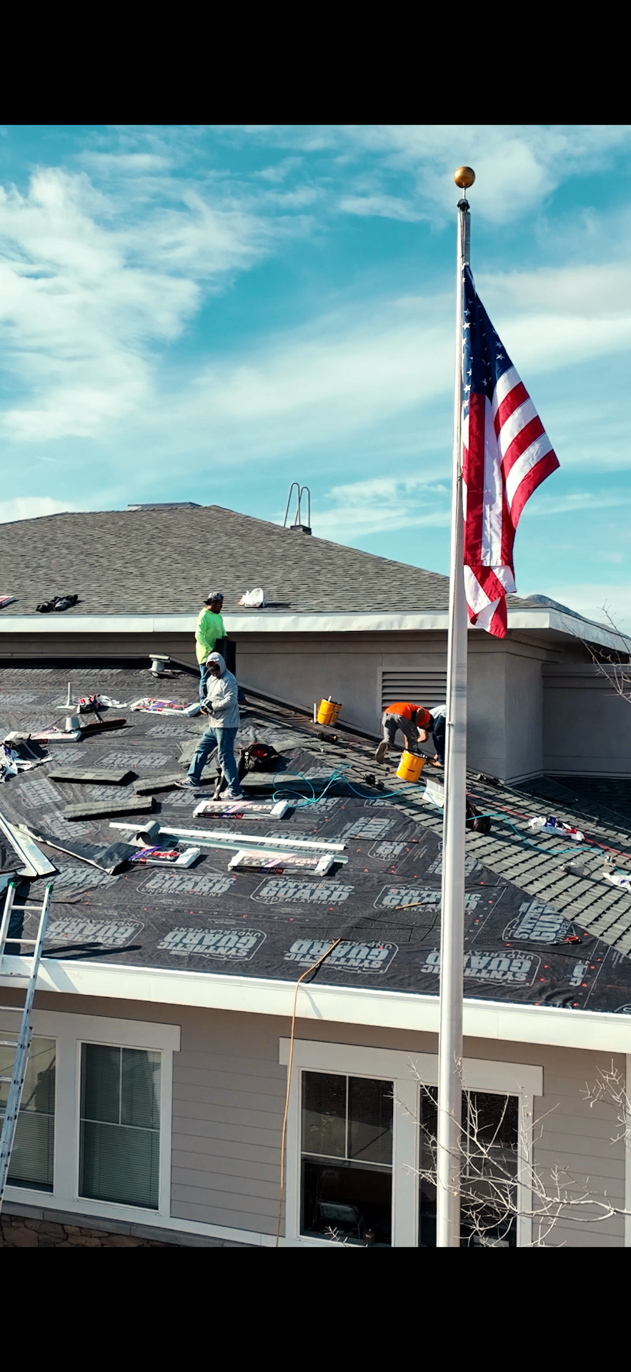 Power Peak Roofing professional installing tile roof on Arizona home