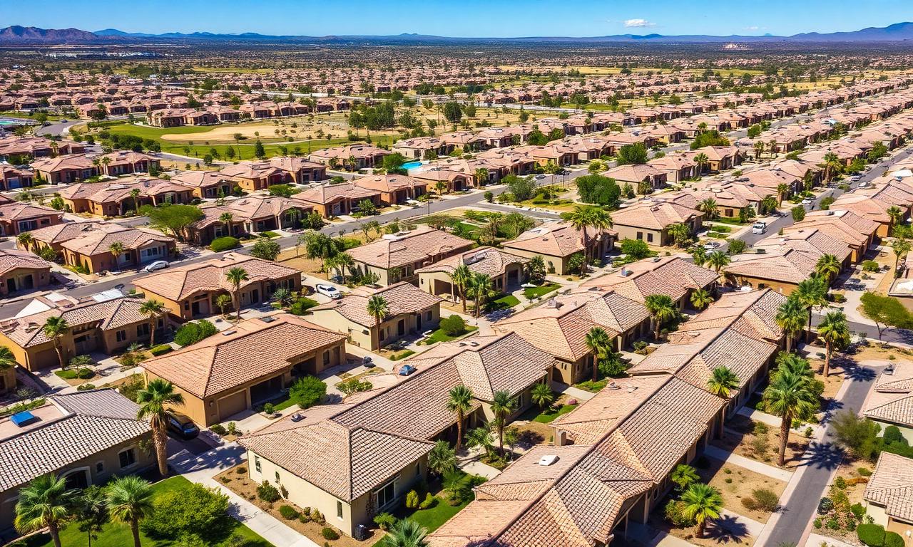 Eastmark neighborhood in Mesa, AZ where Power Peak Roofing installs and repairs roofs