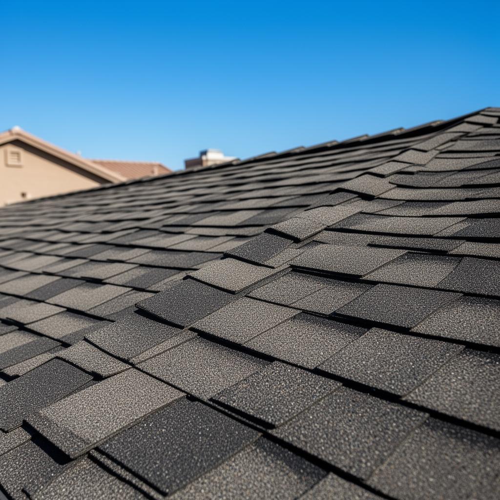 Architectural asphalt shingle roof on an Arizona home